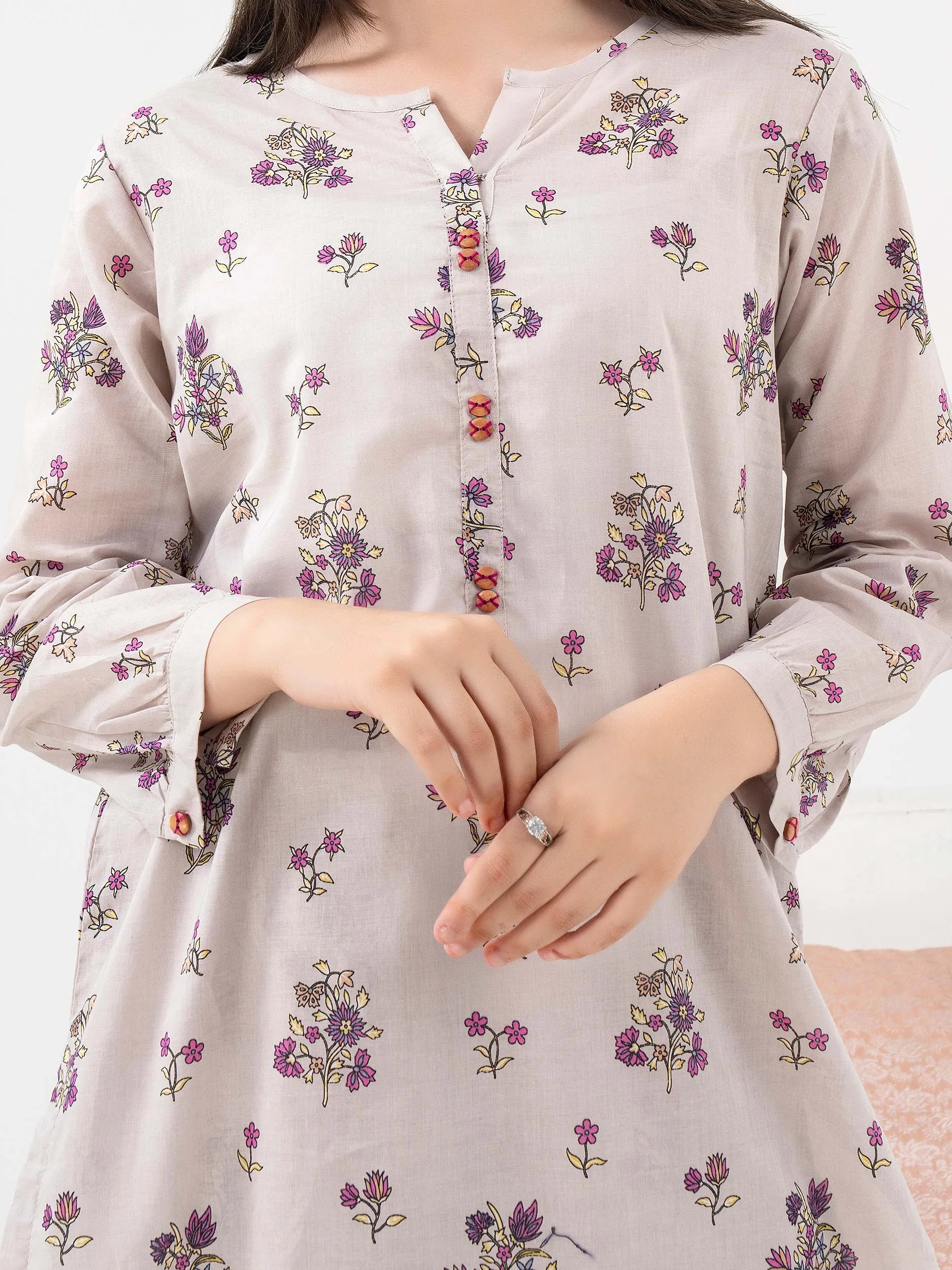 2 Piece Lawn Suit-Printed