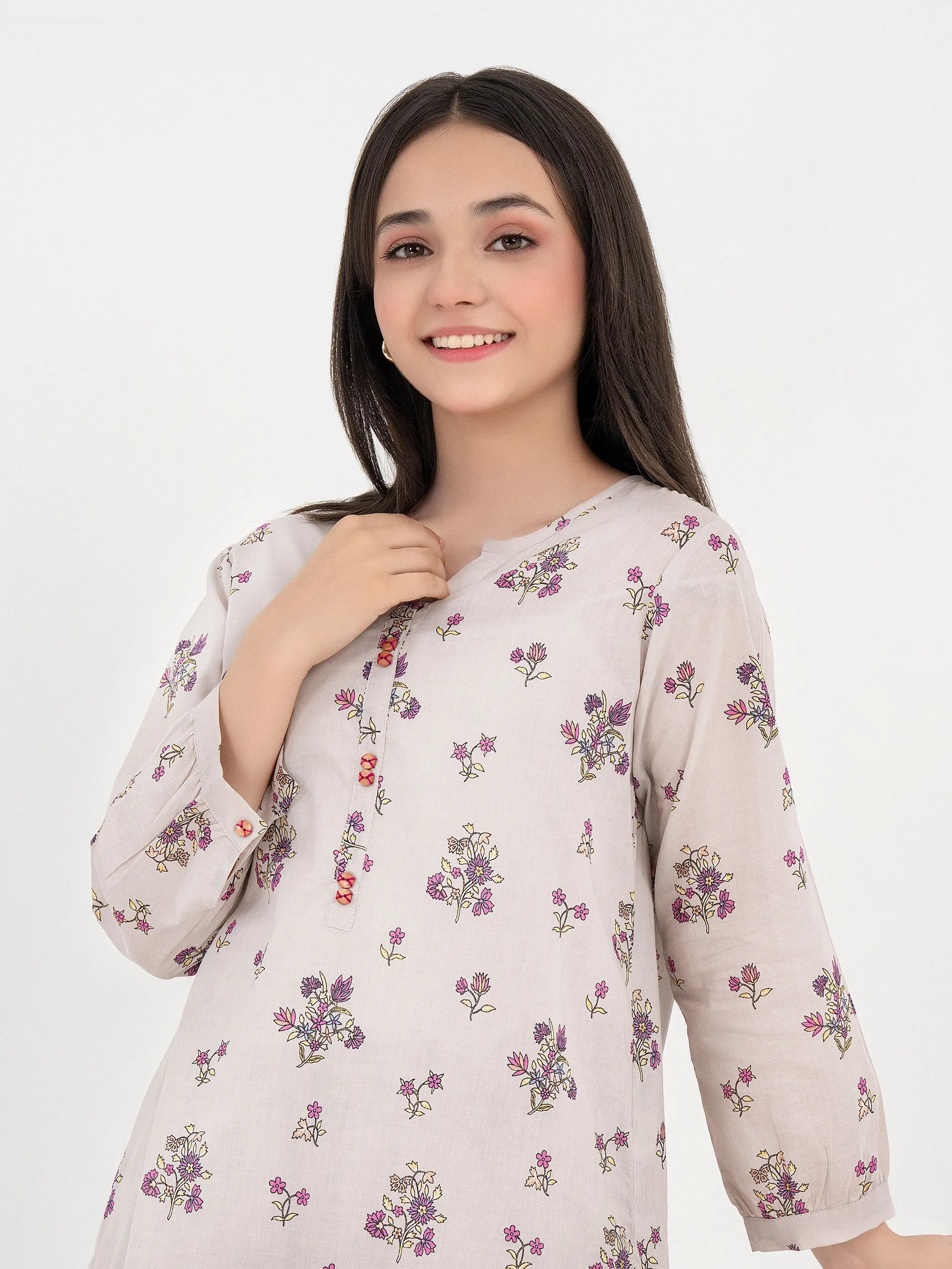 2 Piece Lawn Suit-Printed