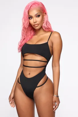 All Summer Long Strappy Swimsuit - Black