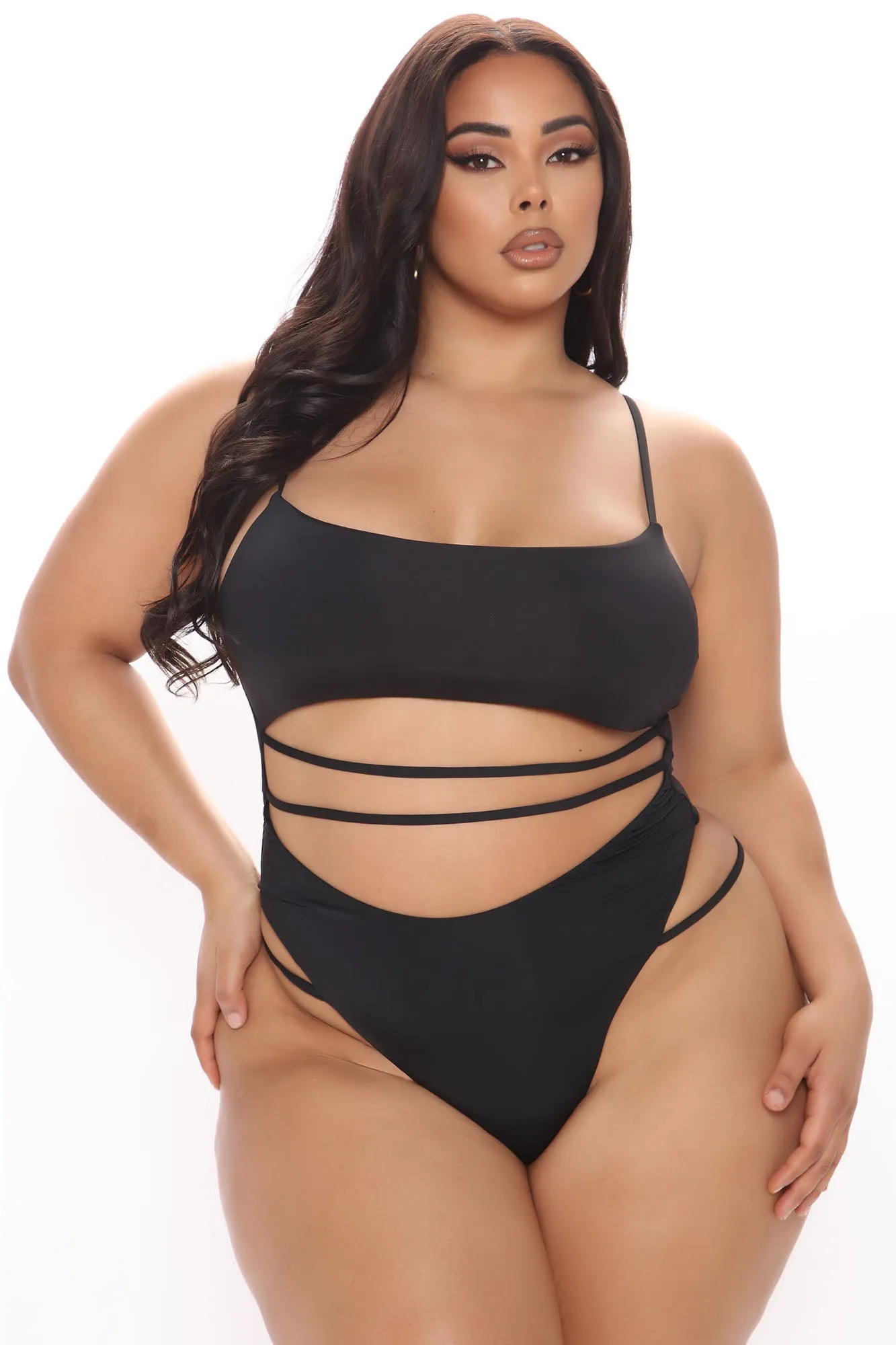 All Summer Long Strappy Swimsuit - Black