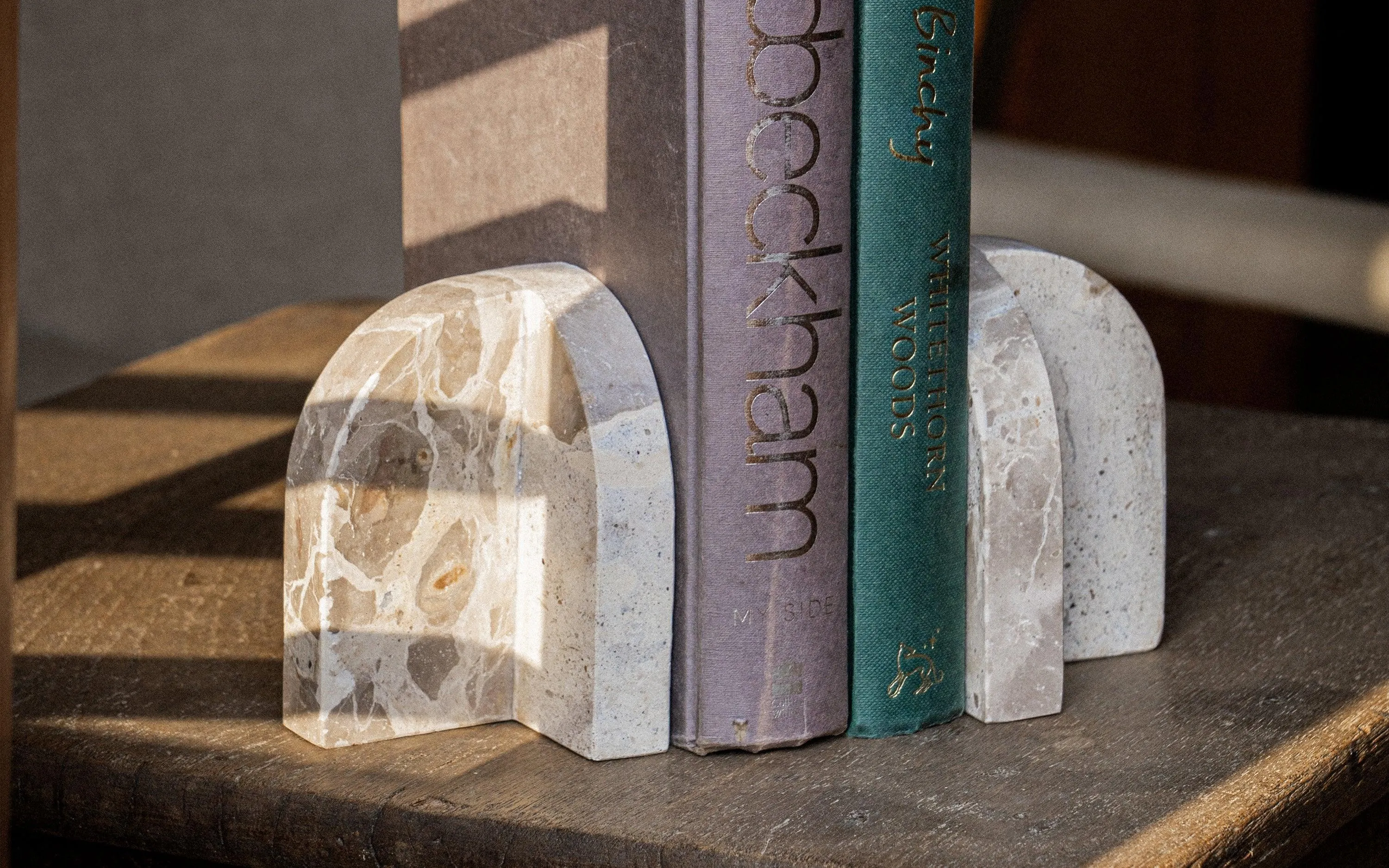 Arch Book End | Marble Book Stand | Stylish Book Holder Table Decor for Home - 2Pcs