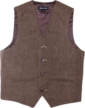 Born to Love Vest for Baby Toddler Kids Ring Bearer Pageboy Wedding Formal Herringbone Outfit