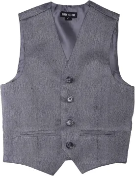 Born to Love Vest for Baby Toddler Kids Ring Bearer Pageboy Wedding Formal Herringbone Outfit