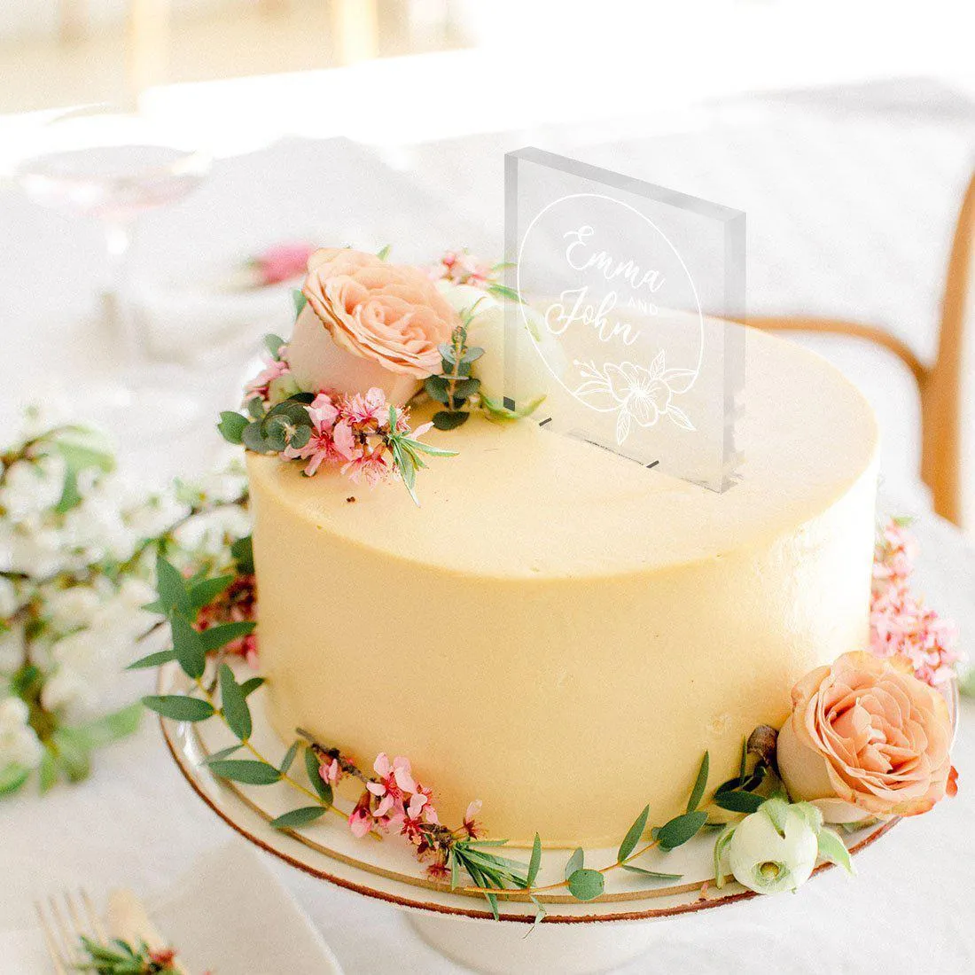 Custom Tropical Beach Nautical Square Acrylic Cake Topper Collection