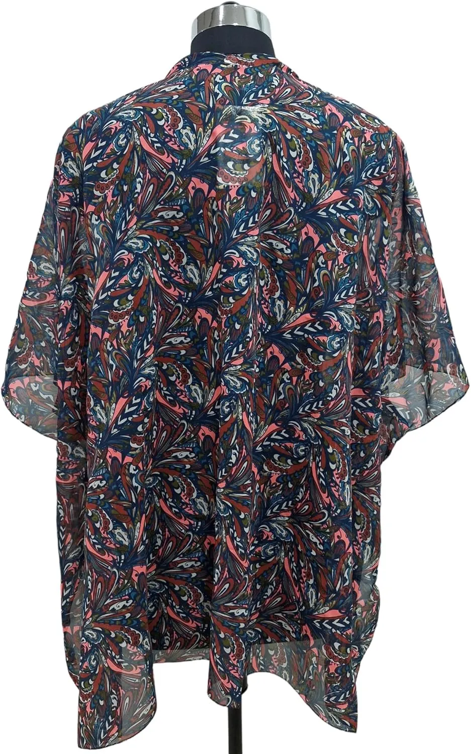 Elu Kimonos for Women - Beach Coverup Cardigan Poncho Ruanas floral Print swimsuits Plus size Long Summer Cover up