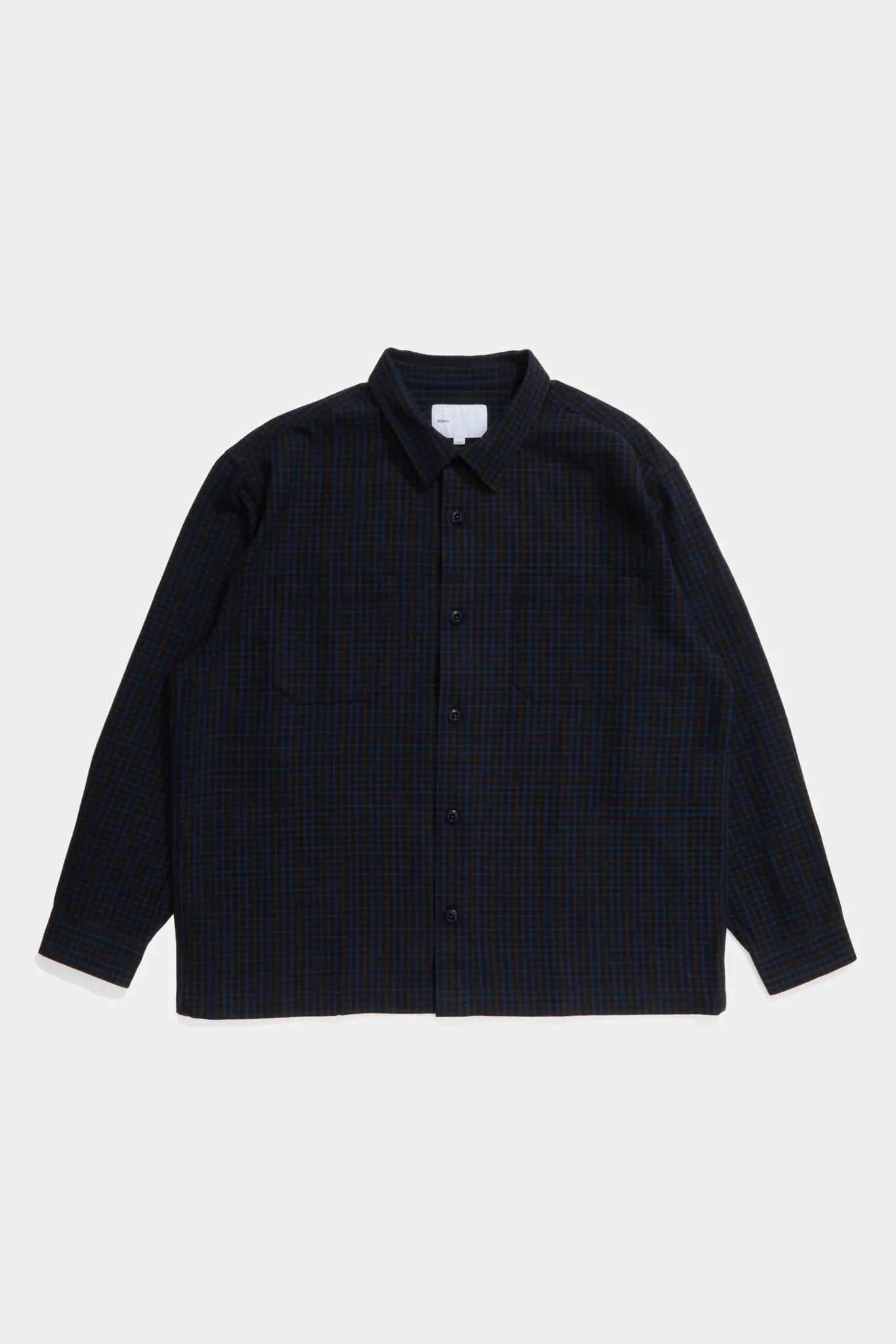 Flat Hem Workshirt - Navy Check