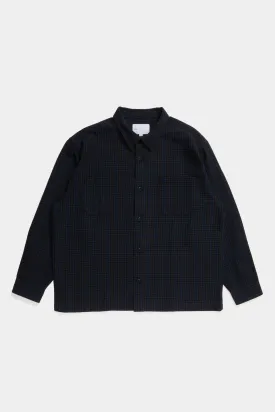 Flat Hem Workshirt - Navy Check