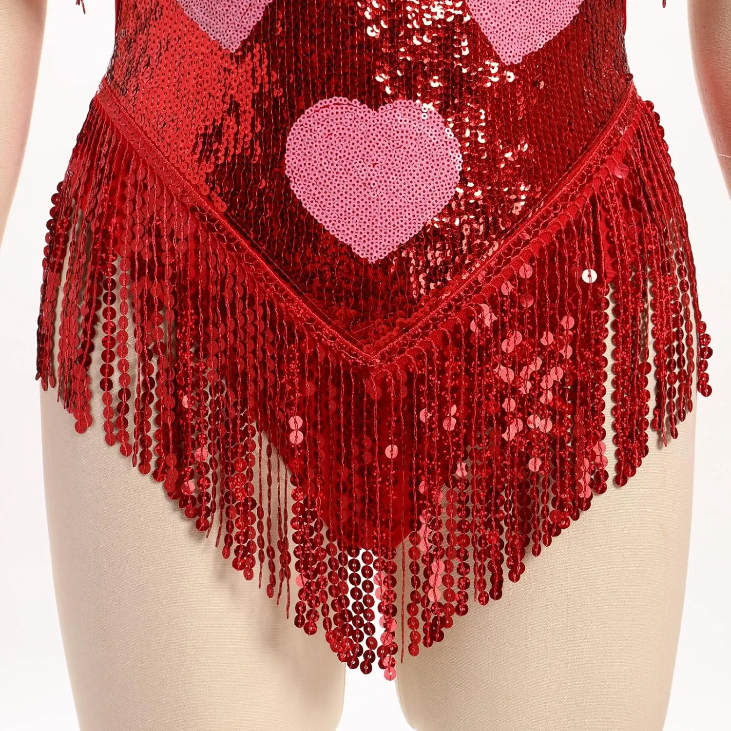 IMEKIS Women Sparkle Stars Fringes Bodysuit Concert Rave Outfit Shiny Music Festivals Halloween Cosplay Alien Costumes
