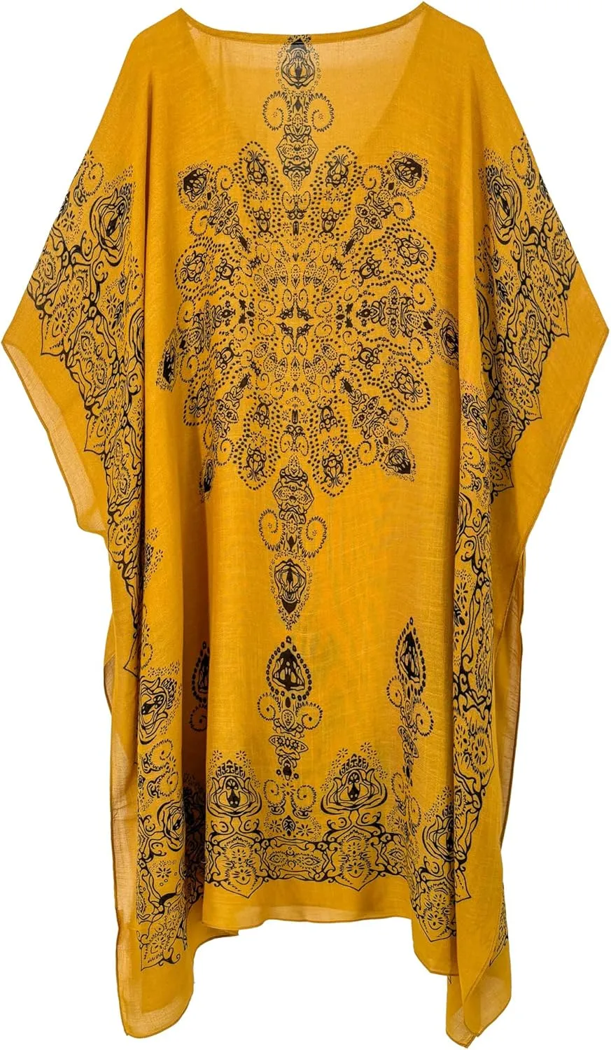 Moss Rose Women's Swimsuit Cover up Beach Kaftan for Bathing Suit with Floral Pattern