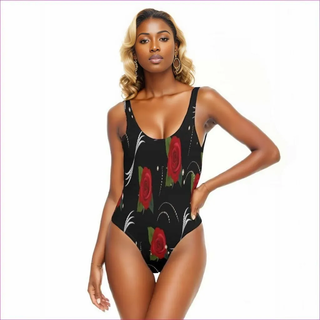 Pearls & Roses Womens One Piece Swimsuit