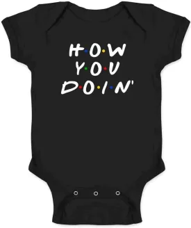Pop Threads How You Doin Quote Funny 90s Retro Baby Toddler Kids Girl Boy T-Shirt