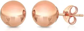 Pori Jewelers Premium 14K Gold Ball Stud Earrings - Available in Yellow, Rose & White Gold- Multiple Options Available
