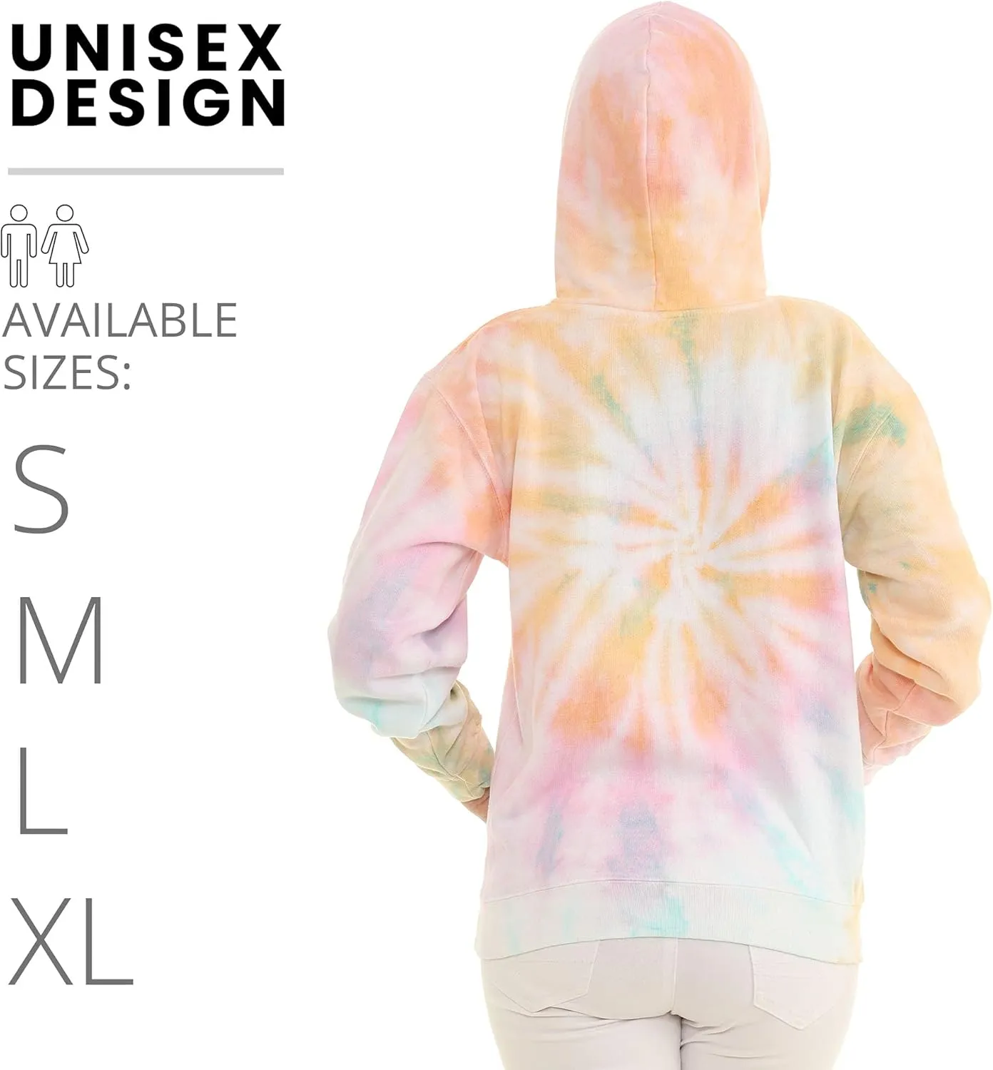 Pure Essence Tie Dye Sweatpants, Long Sleeve T-Shirts, Hoodies, and Crew Neck Sweatshirts (Sizes S, M, L, XL).