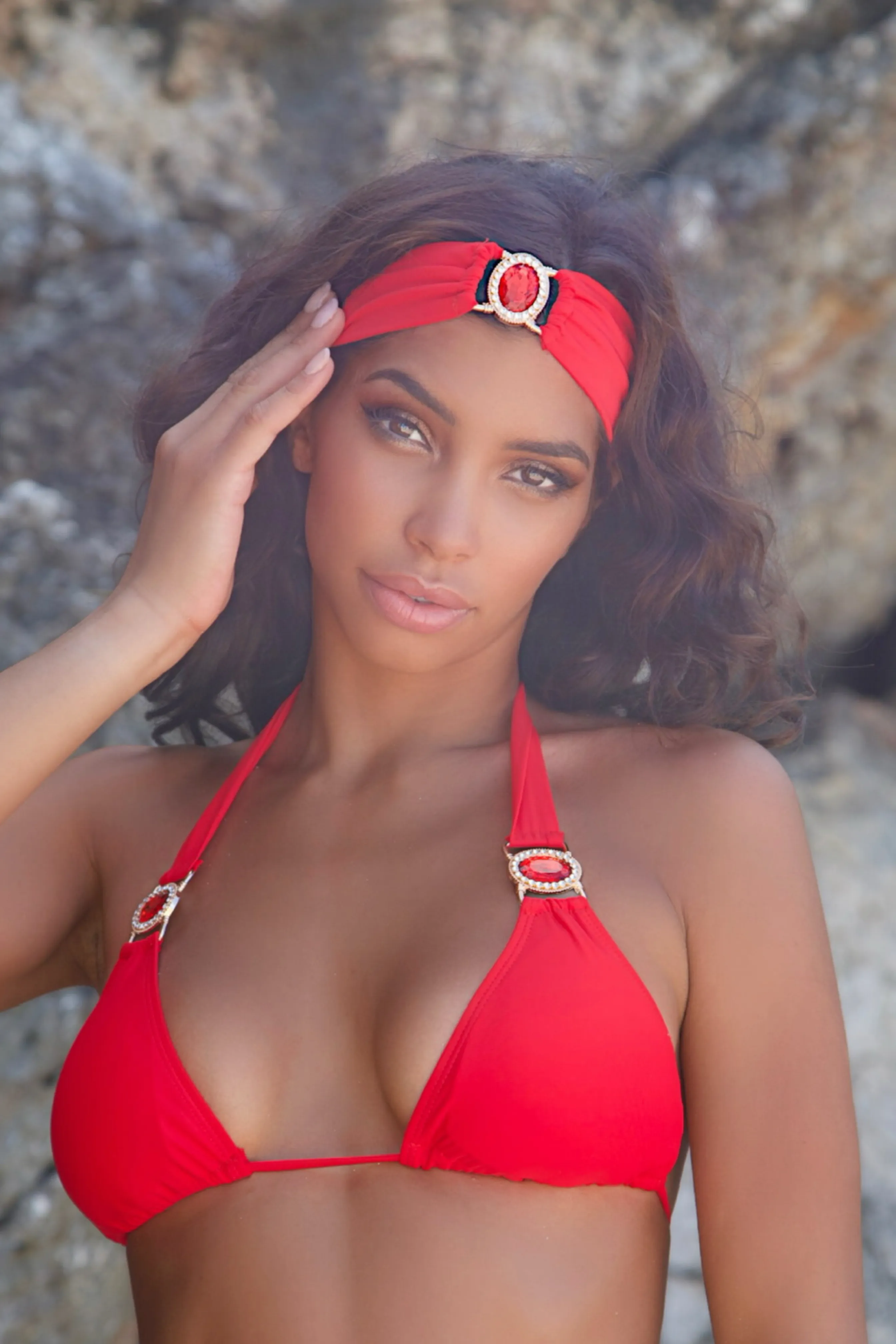 'Red' Crystal Headband