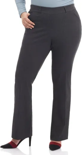Rekucci Curvy Woman Ease into Comfort Barely Bootcut Plus Size Pant