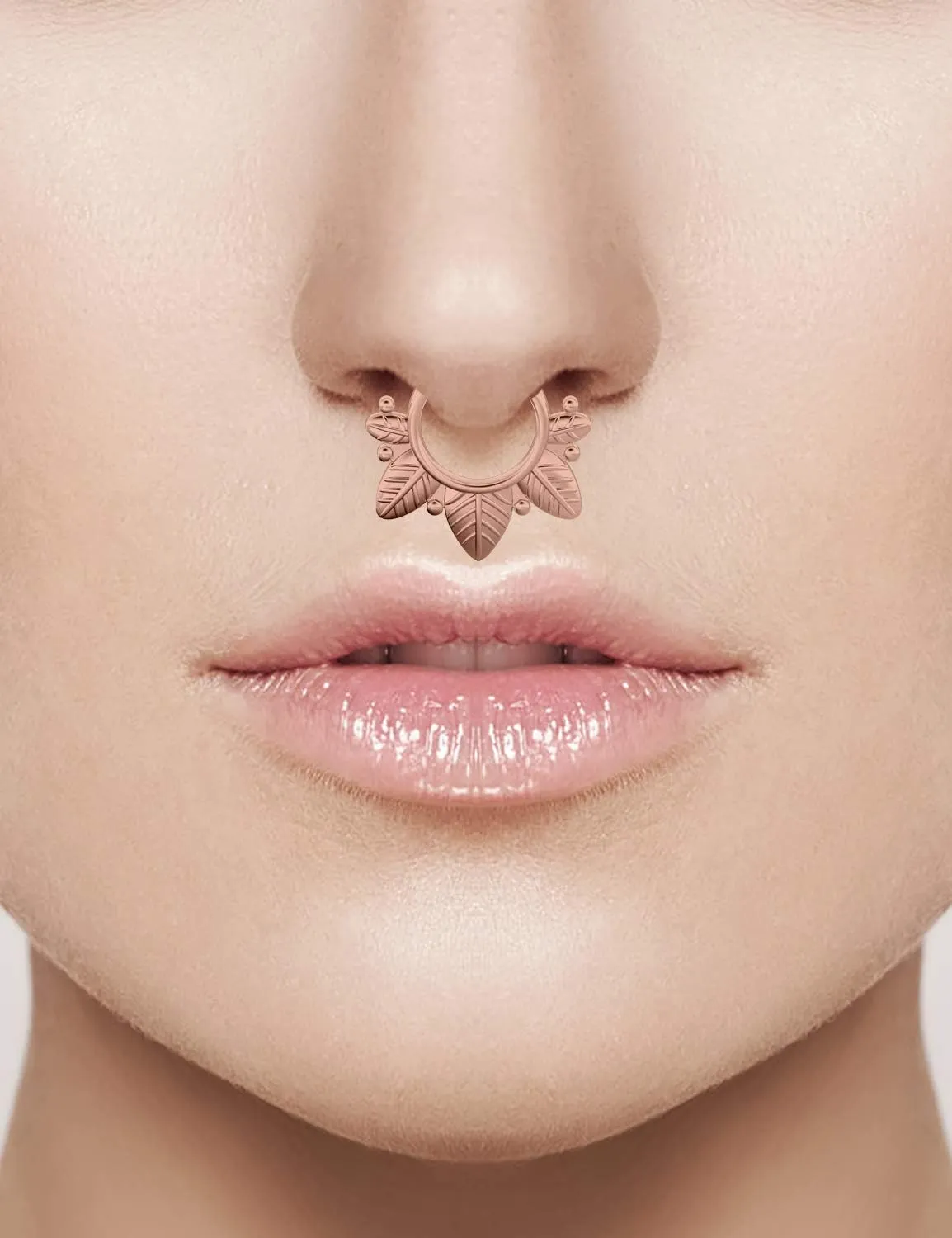 SCERRING Fake Septum Nose Hoop Rings Clear CZ Faux Non Pierced Clicker Hanger Nose Septum Ring Clip On Body Piercing Jewelry 20PCS