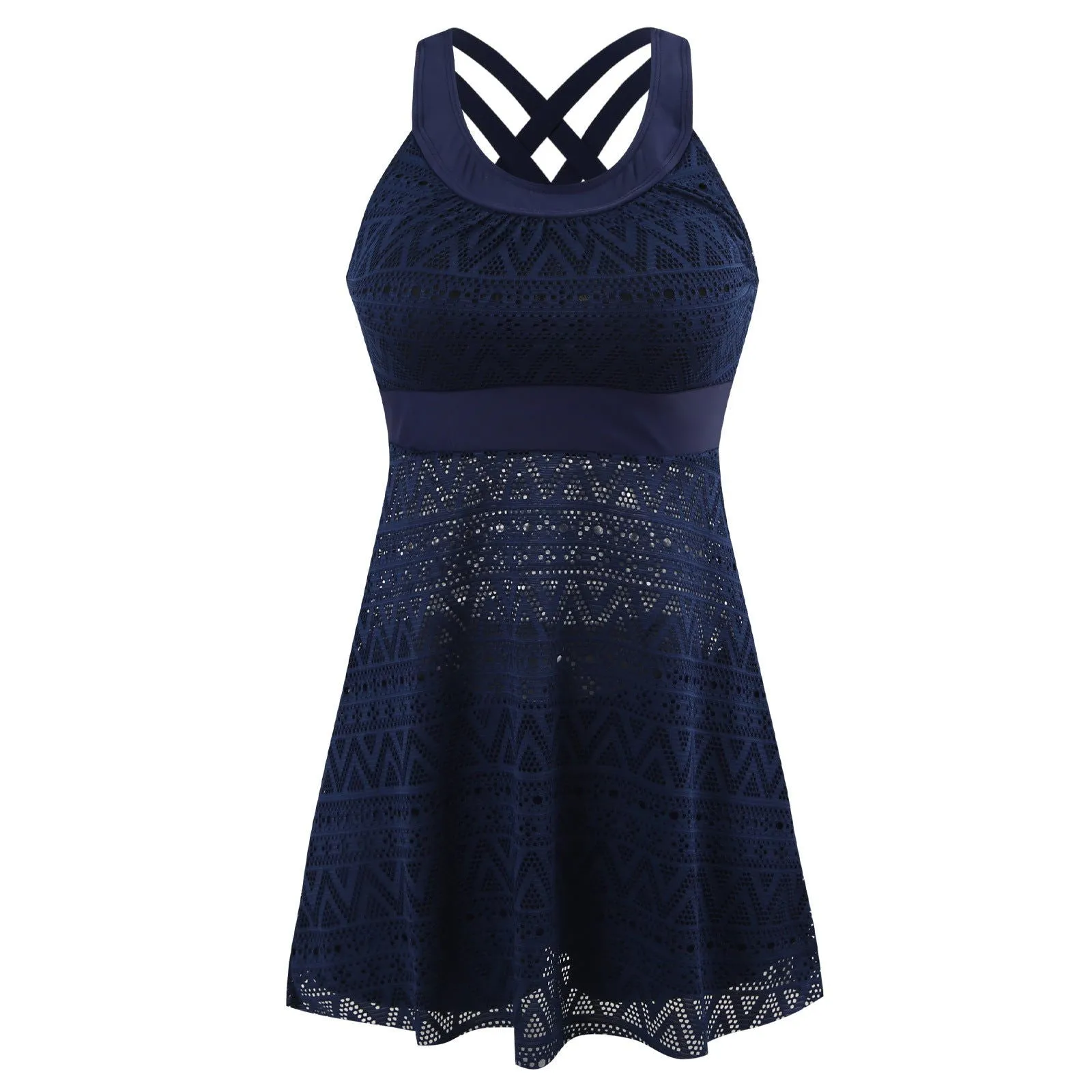 See Through Mesh Split One-piece Swimsuits