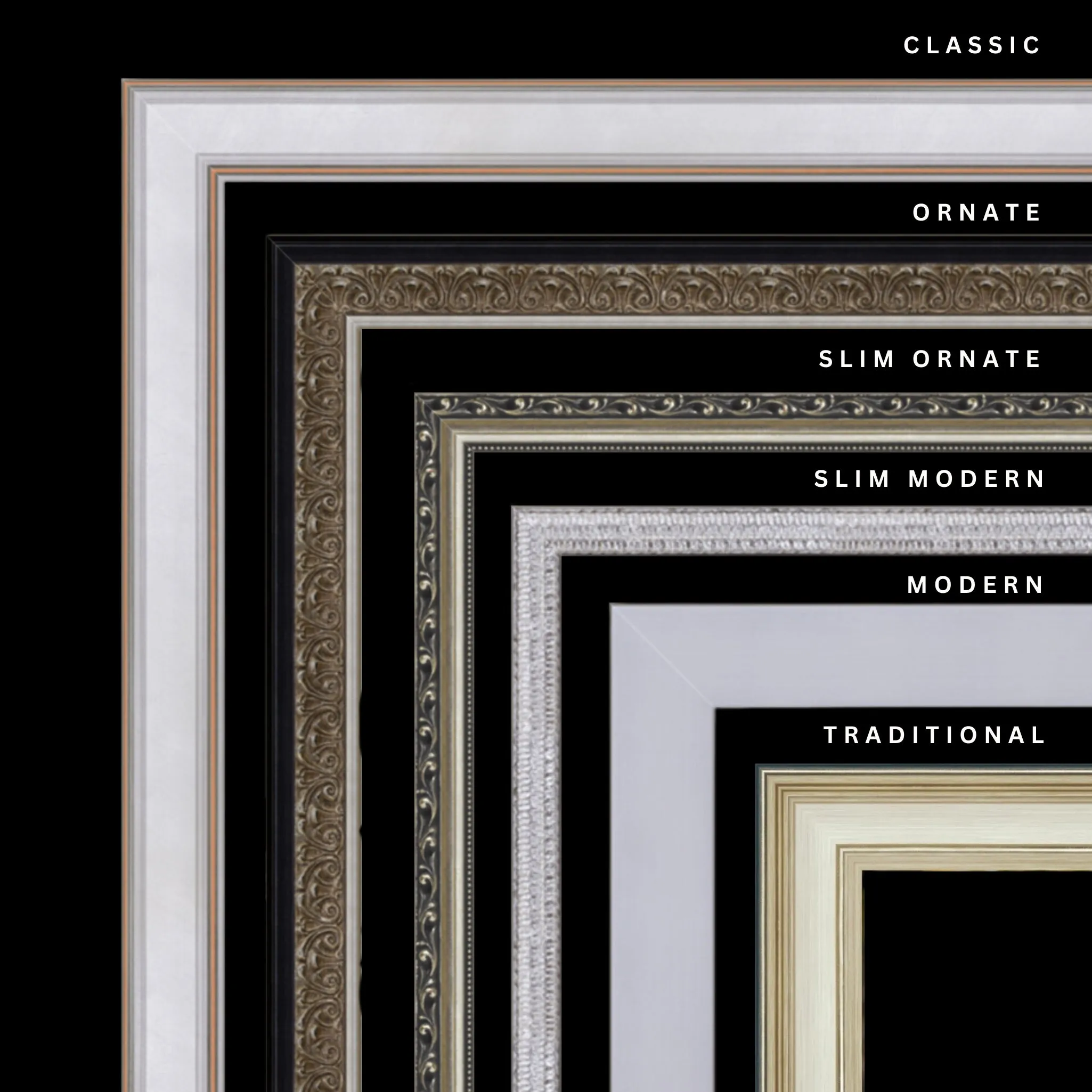 Silver 16x30 Picture Frame Ornate Traditional Classic Antique