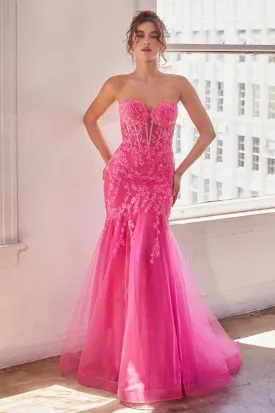 STRAPLESS EMBELLISHED MERMAID GOWN