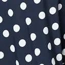 Unique Vintage Plus Size 1950s Mrs. West Navy Blue & White Polka Dot Halter Swim Top