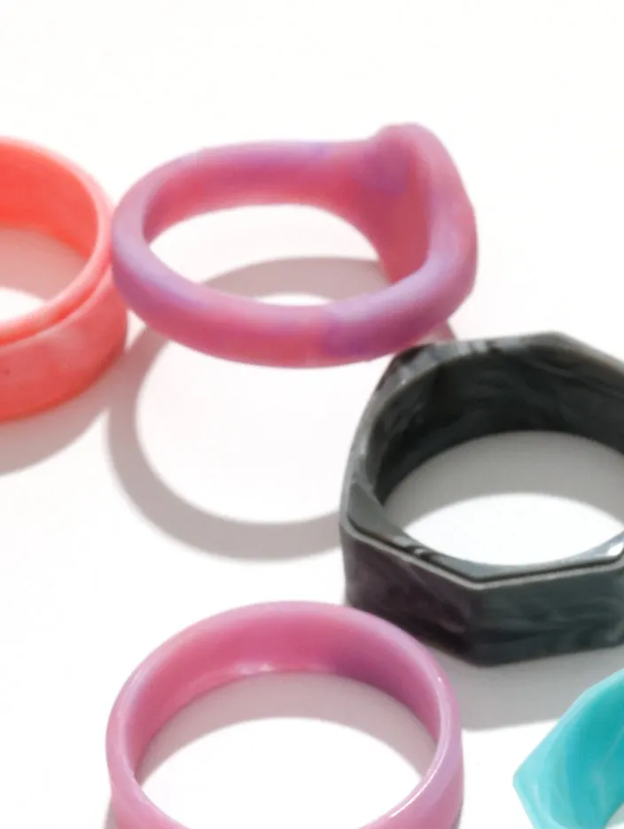Women’s Natural Stone Signet Silicone Ring